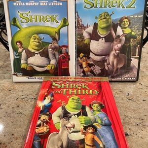 Dreamworks Shrek, Shrek 2, Shrek 3, DVD’s